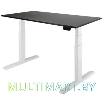 Стол для работы стоя ErgoSmart Unique Ergo Desk 1380x800x18мм (дуб мореный/белый)
